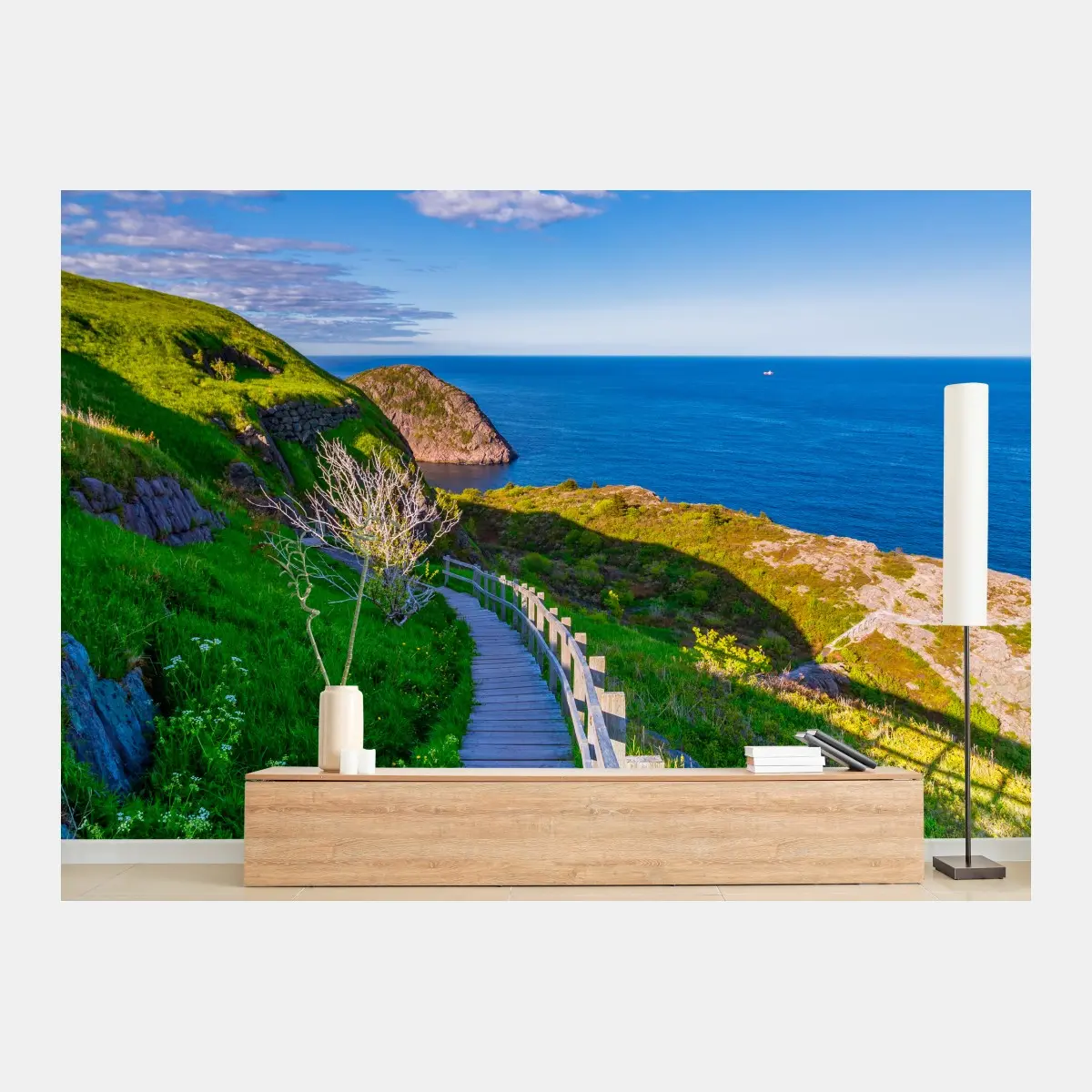 Fototapete küstenpfad mit blick auf das meer – Pixers®