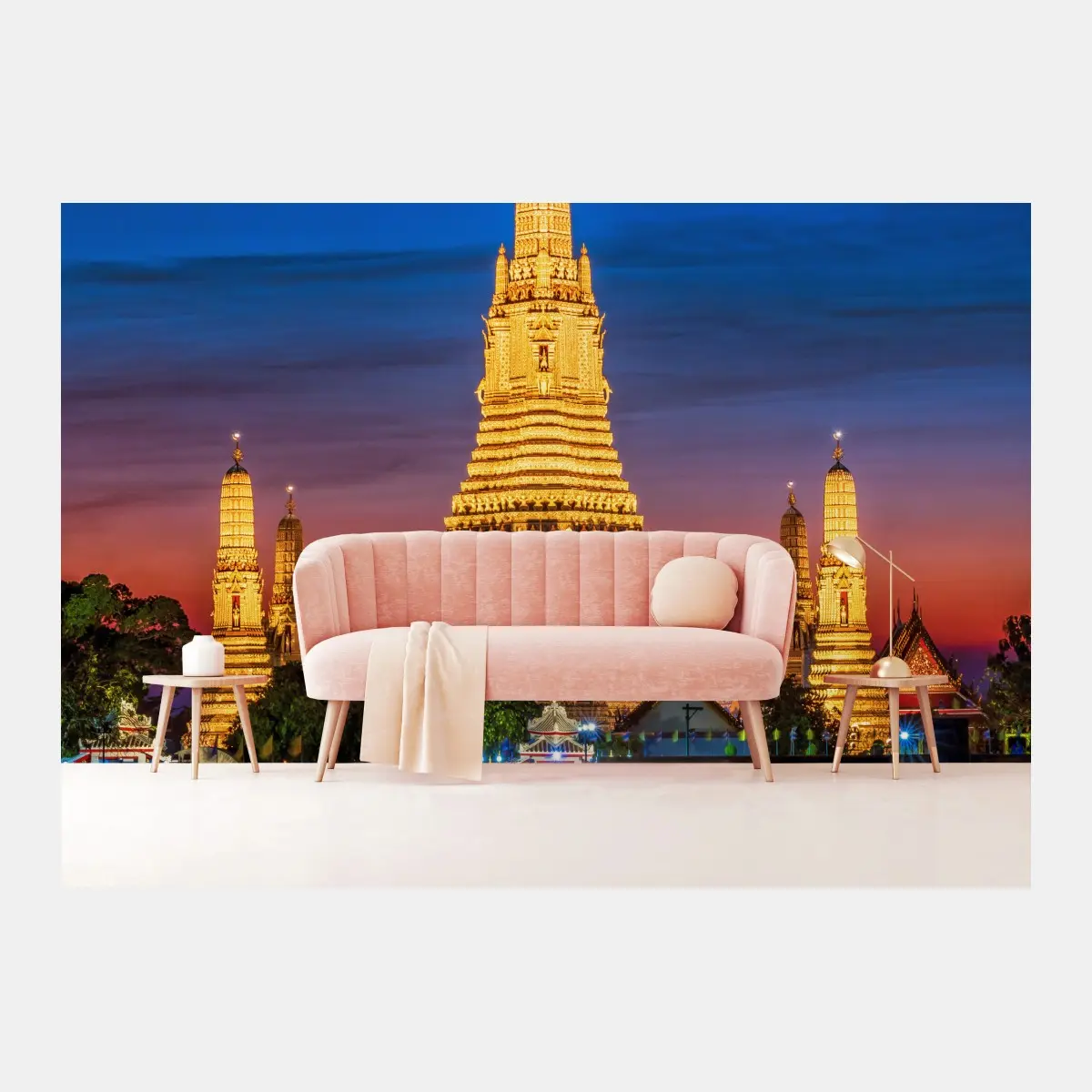 Fototapete goldenes Wat Arun in der dämmerung – Pixers®