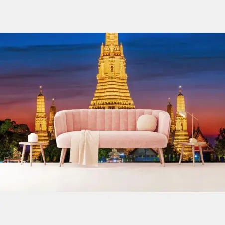 Fototapete goldenes Wat Arun in der dämmerung – Pixers®