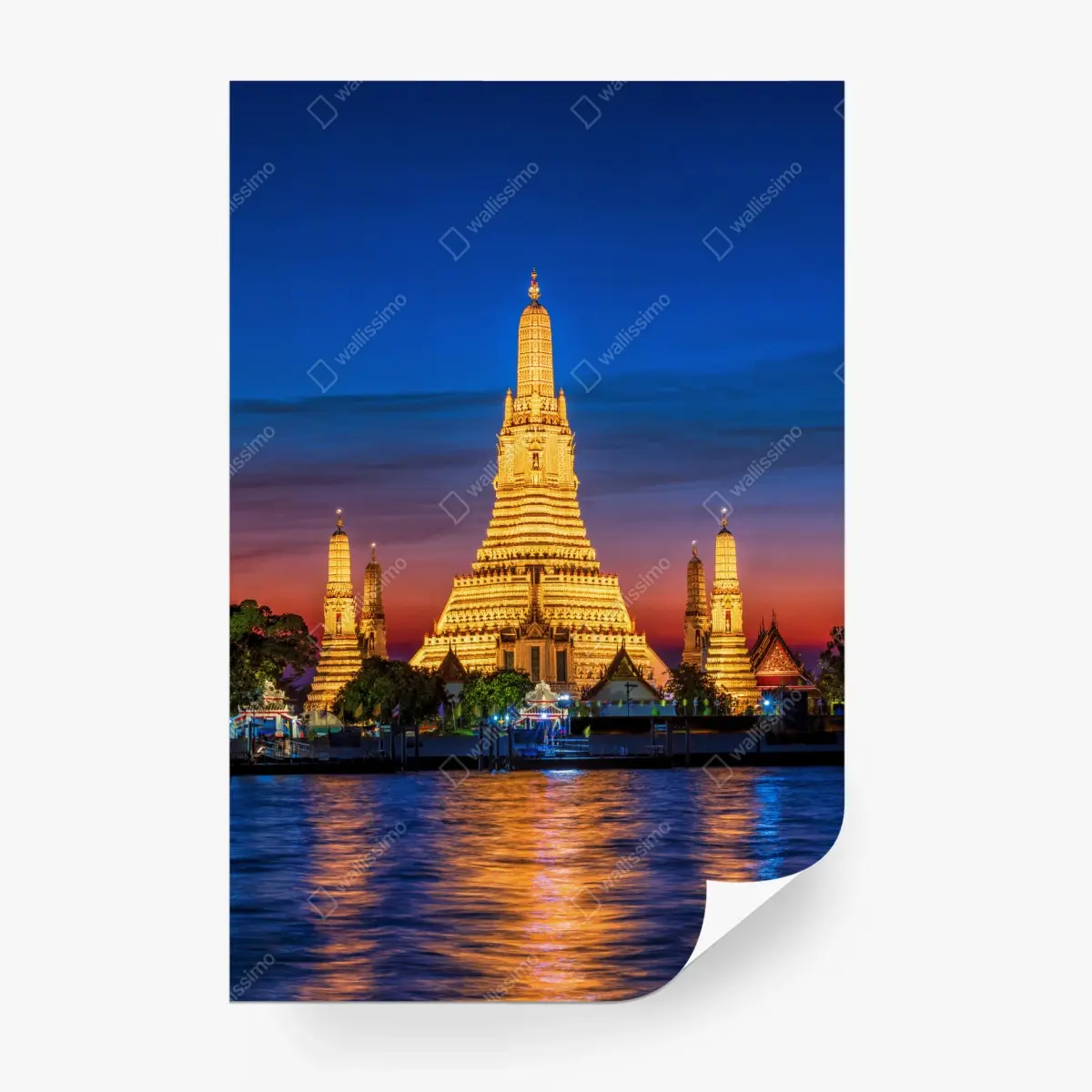 Fototapete goldenes Wat Arun in der dämmerung – Pixers®