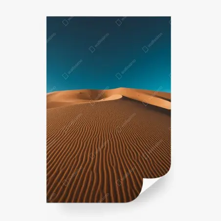 Fototapete goldene sanddünen unter tiefblauem himmel – Pixers®