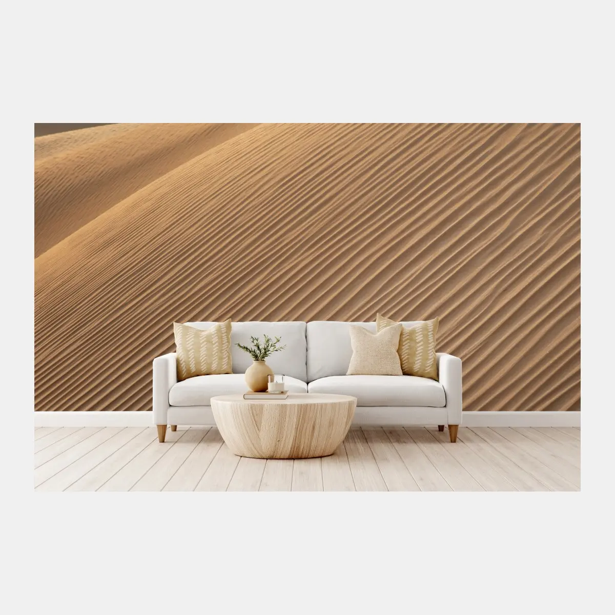 Fototapete goldene sanddünen minimalistisches landschaftsbild – Pixers®