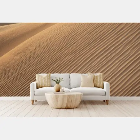 Fototapete goldene sanddünen minimalistisches landschaftsbild – Pixers®