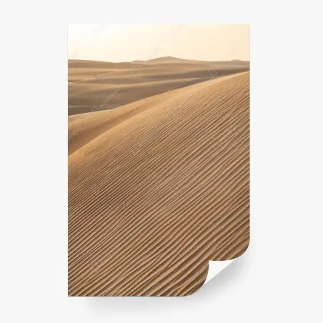 Fototapete goldene sanddünen minimalistisches landschaftsbild – Pixers®