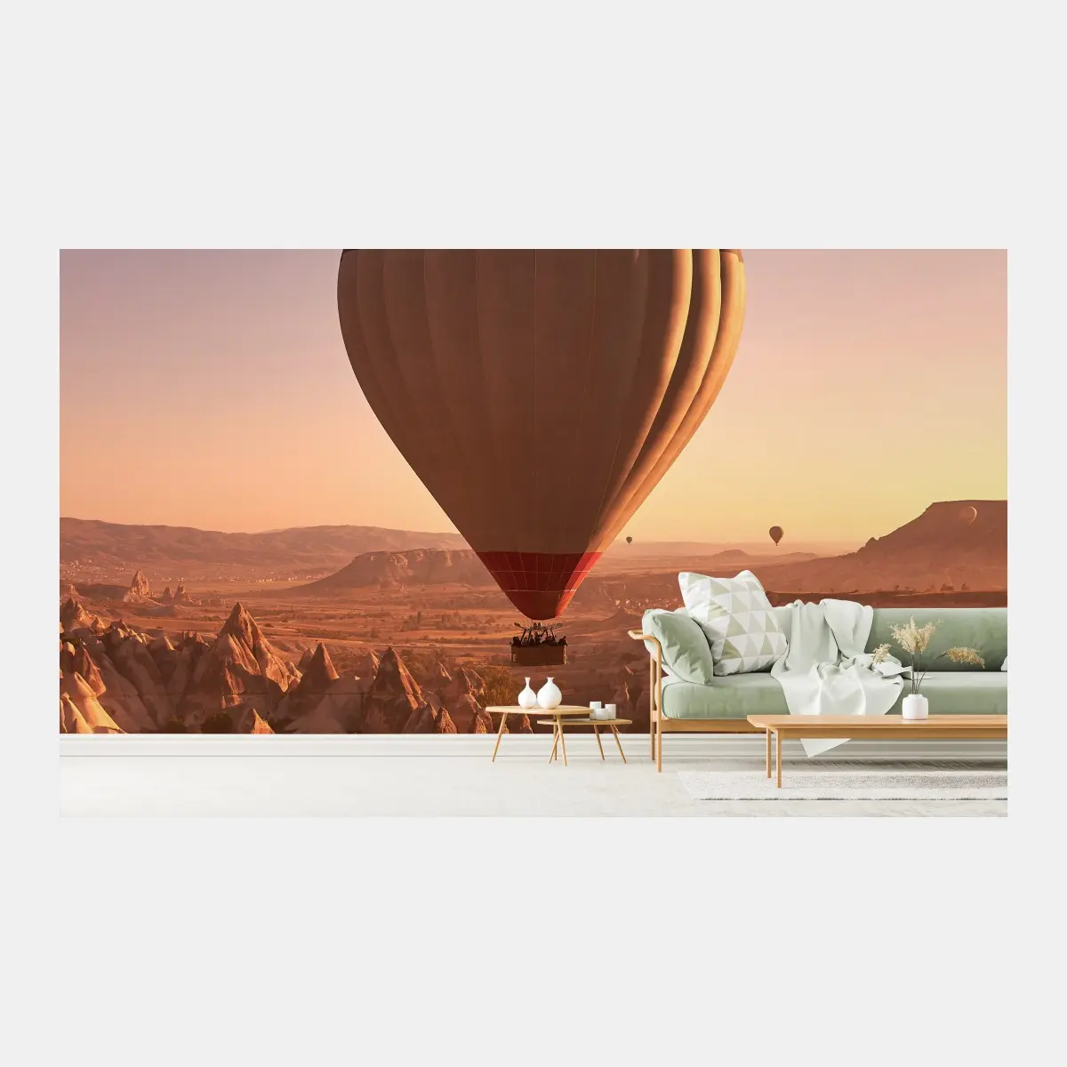 Fototapete heißluftballon über Kappadokien bei sonnenaufgang – Pixers®
