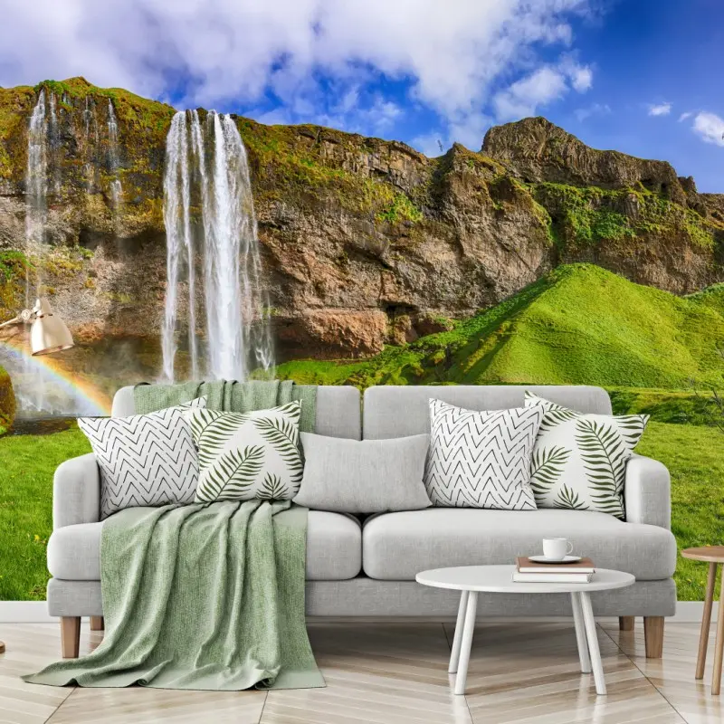 Fototapete Seljalandsfoss wasserfall panorama