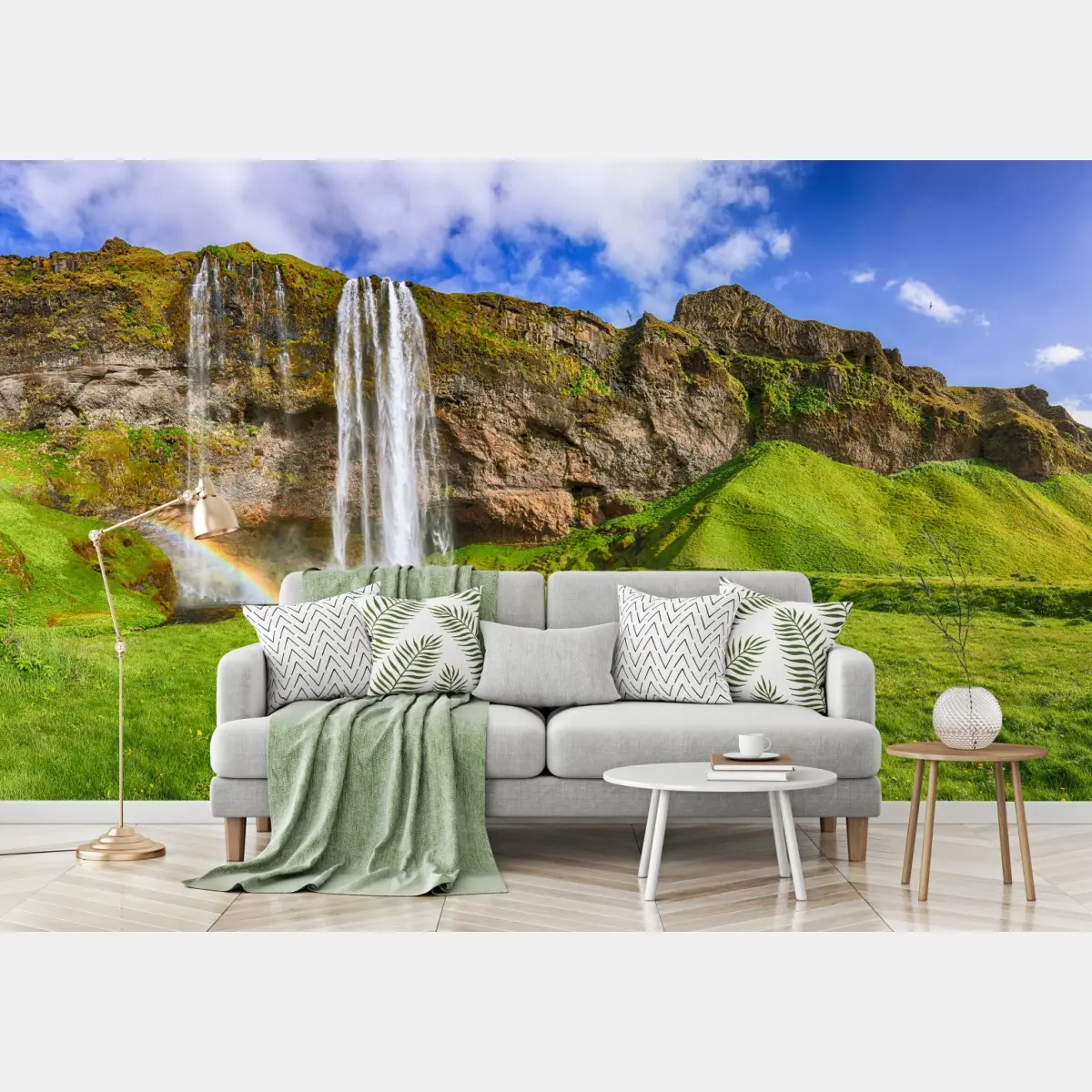 Fototapete Seljalandsfoss wasserfall panorama – Pixers®
