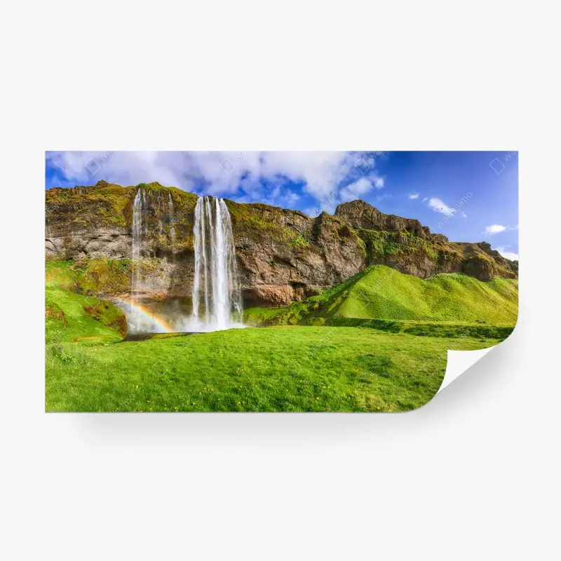 Fototapete Seljalandsfoss wasserfall panorama