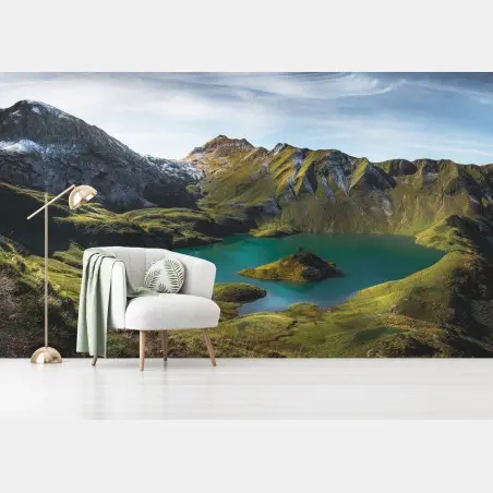 Fototapete türkises seeidyll am Schrecksee, Bayern – Pixers®