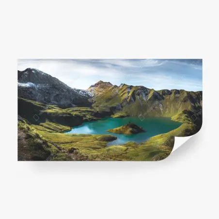 Fototapete türkises seeidyll am Schrecksee, Bayern – Pixers®