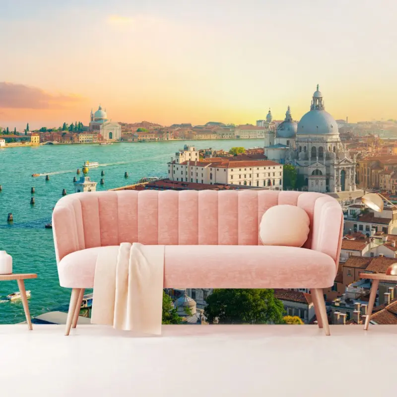 Fototapete sonnenuntergangspanorama von Venedig
