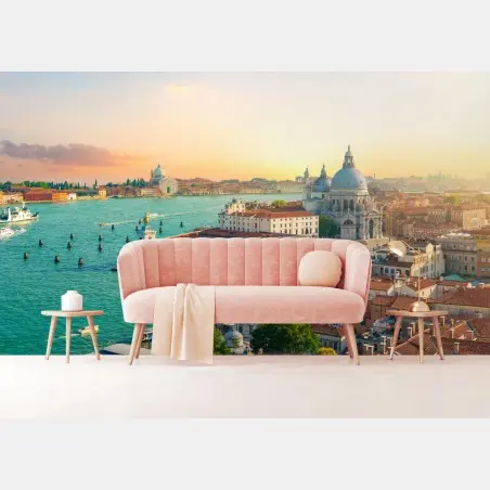 Fototapete sonnenuntergangspanorama von Venedig – Pixers®