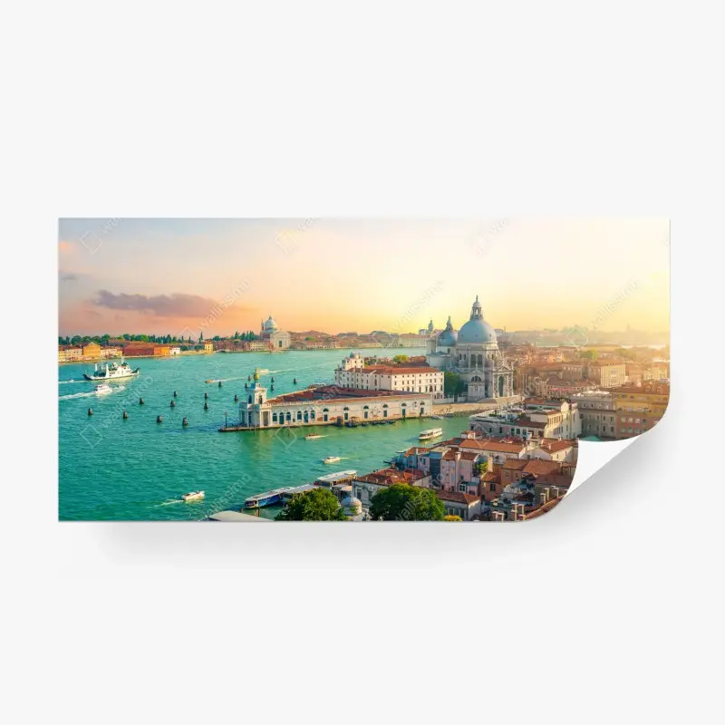 Fototapete sonnenuntergangspanorama von Venedig
