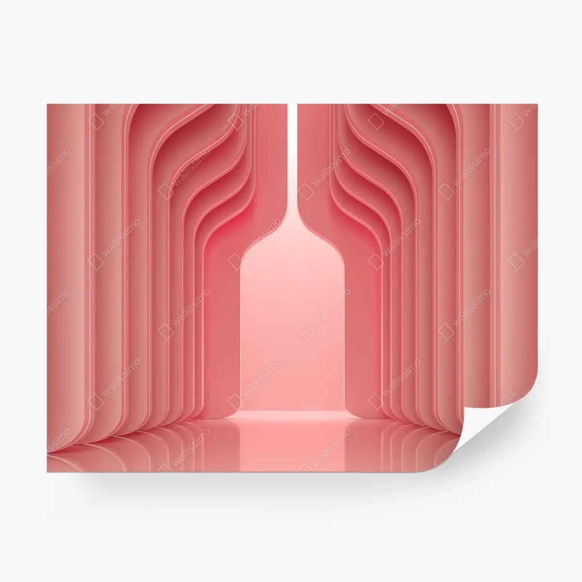 Fototapete zeitgenössisches korallenrosa architekturmotiv – Pixers®