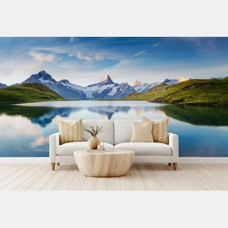 Fototapete majestätische Alpen-reflexion am Bachalpsee – Pixers®