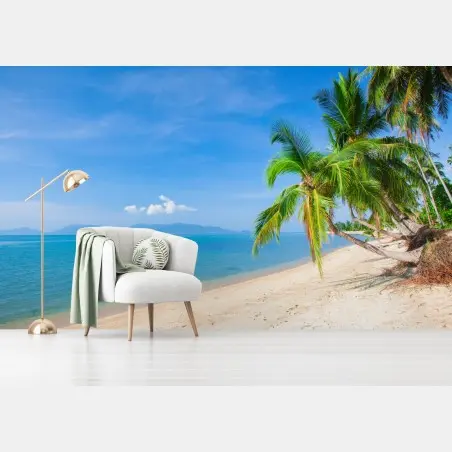 Fototapete tropischer palmenstrand – Pixers®