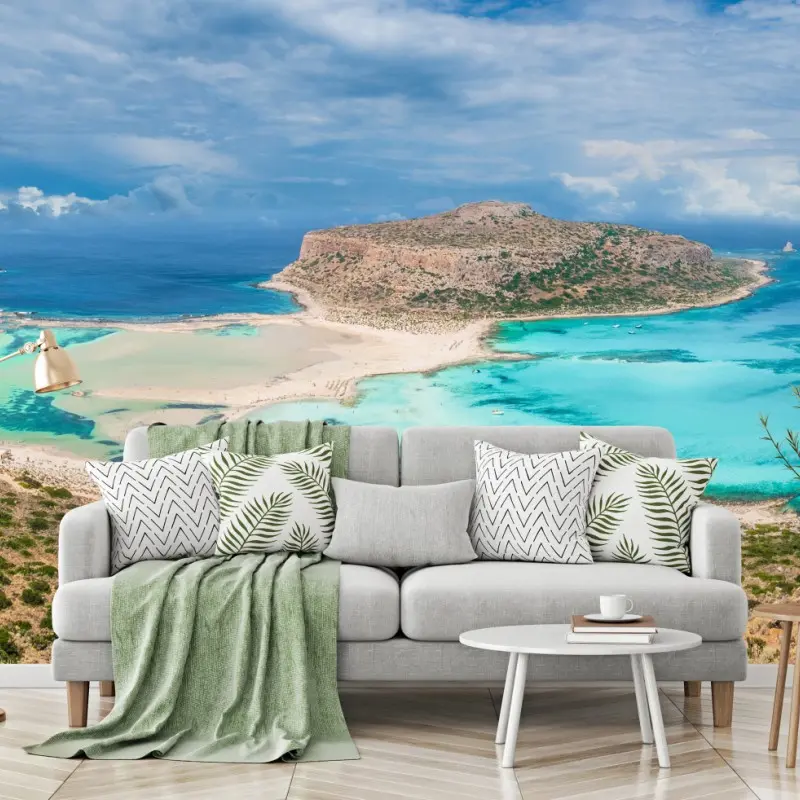 Fototapete Balos Lagoon, Kreta panorama strandblick