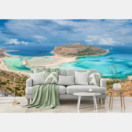 Fototapete Balos Lagoon, Kreta panorama strandblick – Pixers®