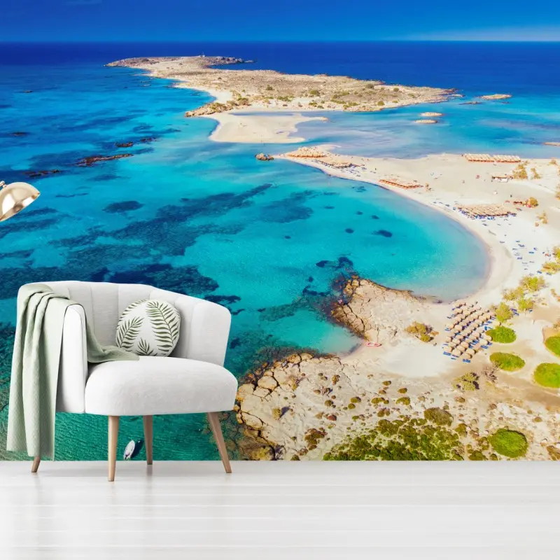 Fototapete Elafonissi strand, Kreta türkis lagune