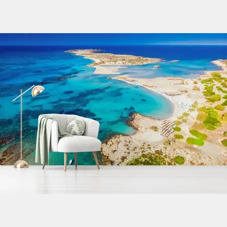 Fototapete Elafonissi strand, Kreta türkis lagune – Pixers®