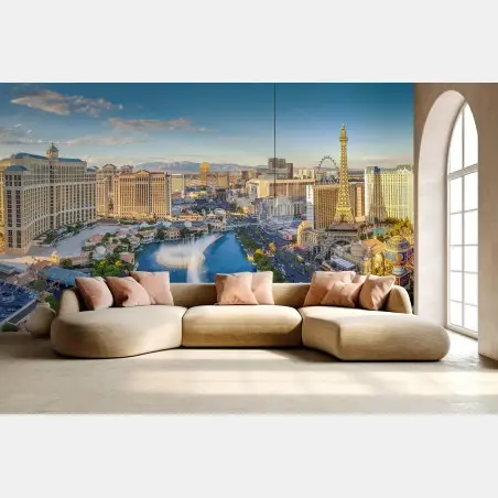 Fototapete abendliches panorama von Las Vegas am strip – Pixers®