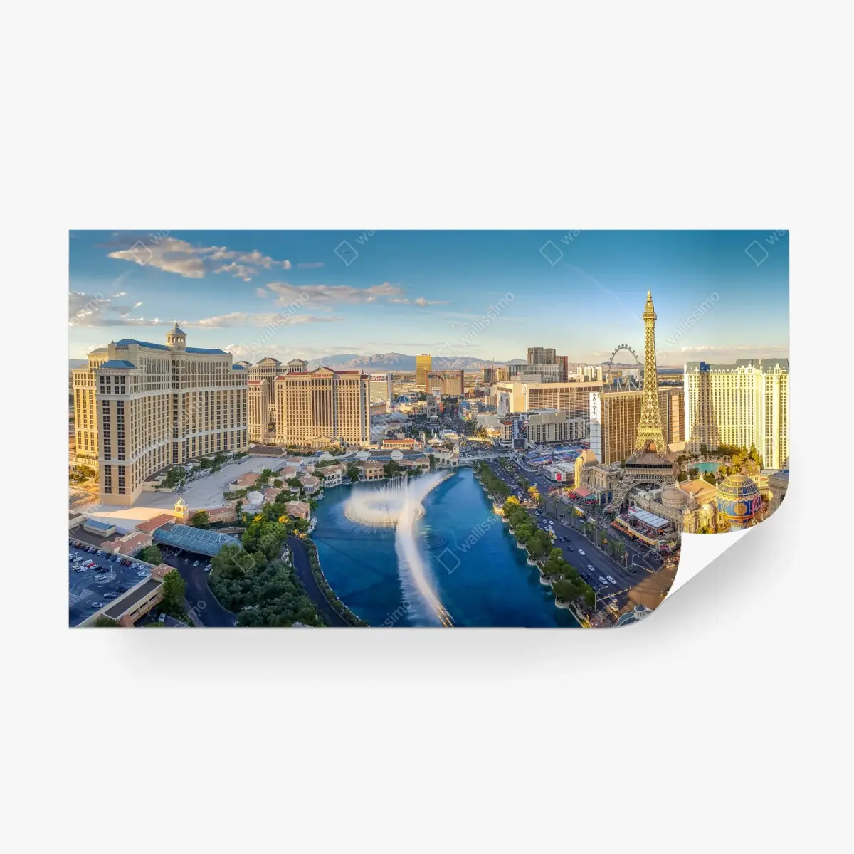 Fototapete abendliches panorama von Las Vegas am strip – Pixers®