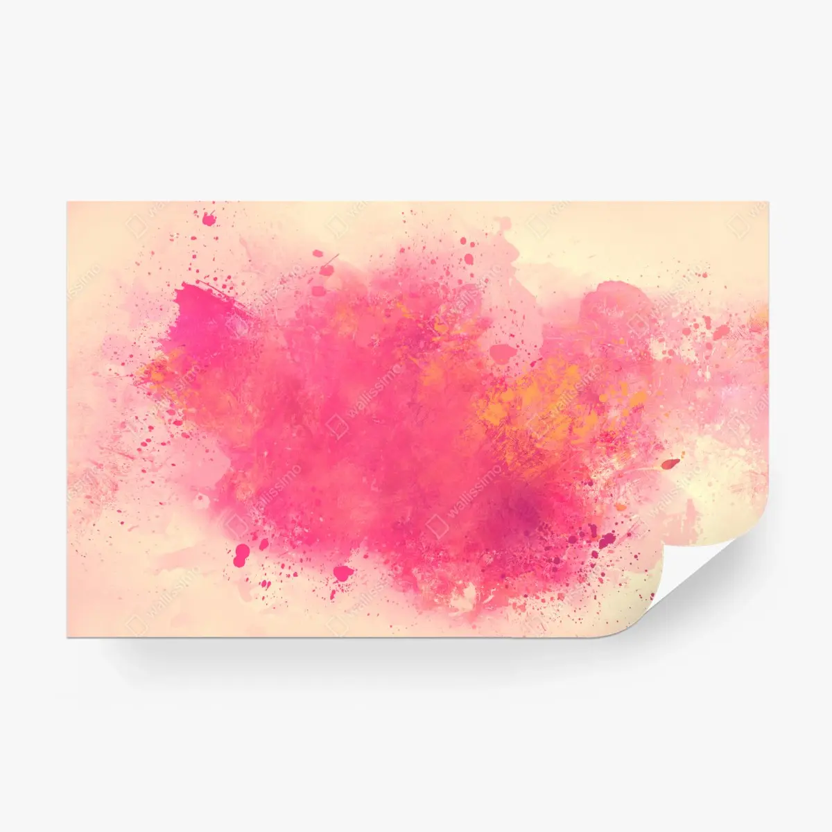 Fototapete lebendige rosa aquarellspritzer – Pixers®