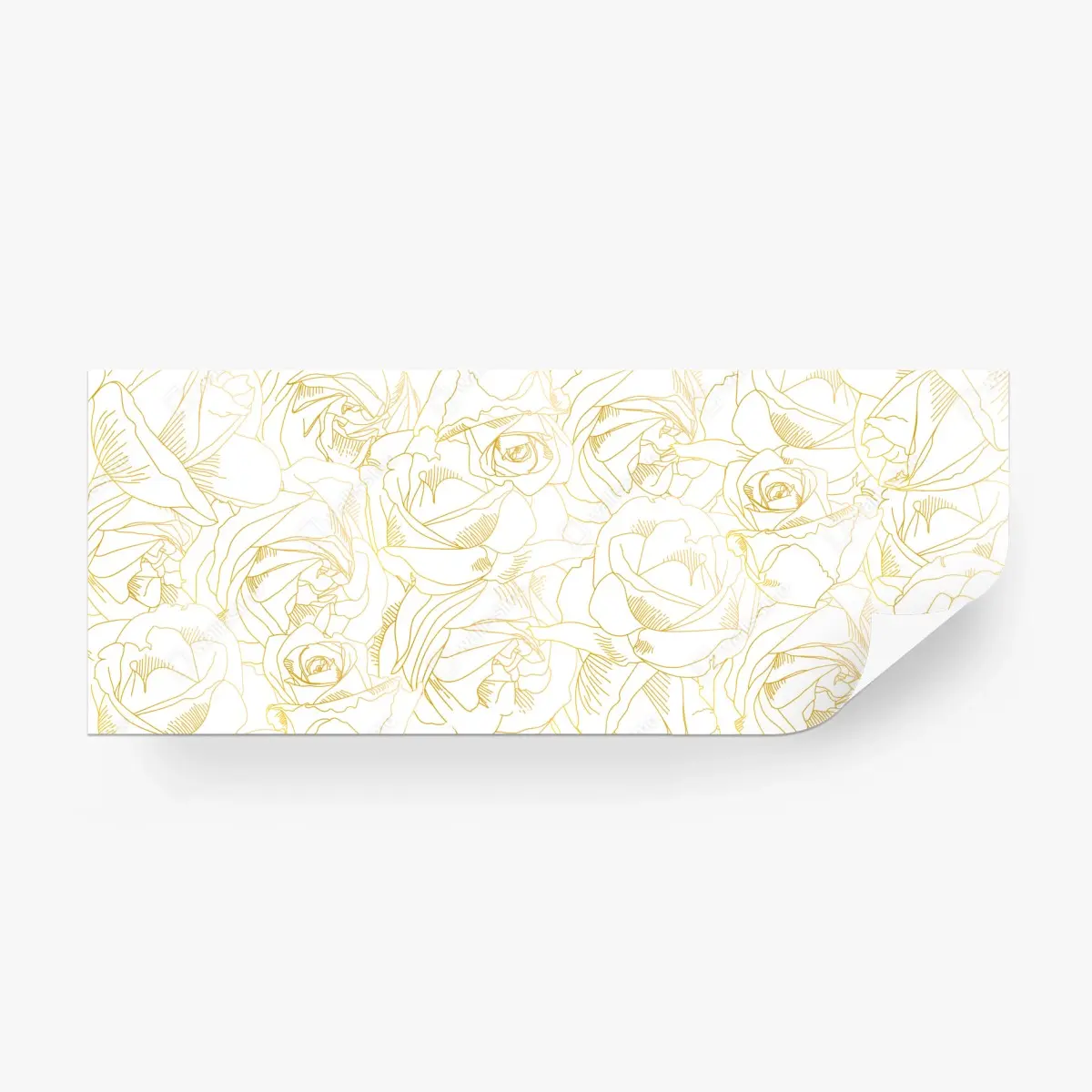 Fototapete goldene rosen linienzeichnung – Pixers®