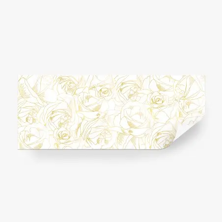 Fototapete goldene rosen linienzeichnung – Pixers®