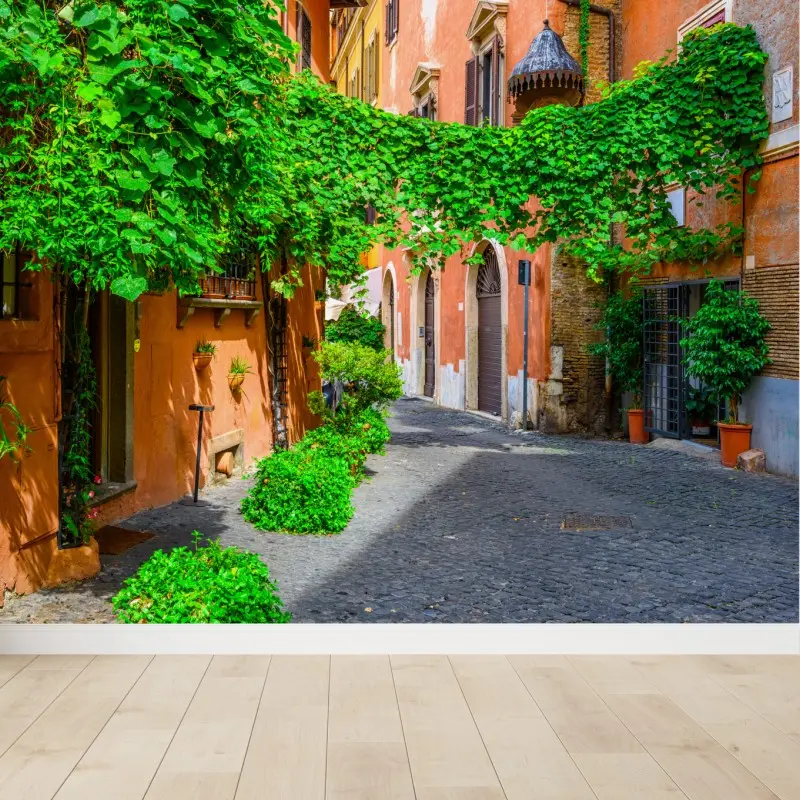 Fototapete malerische gasse in Trastevere, Rom