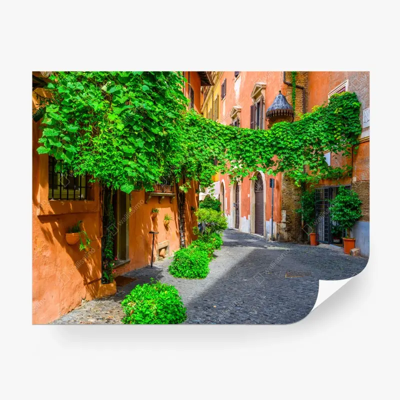 Fototapete malerische gasse in Trastevere, Rom