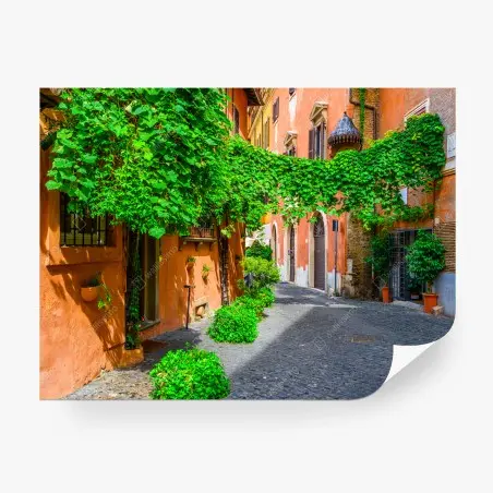 Fototapete malerische gasse in Trastevere, Rom – Pixers®