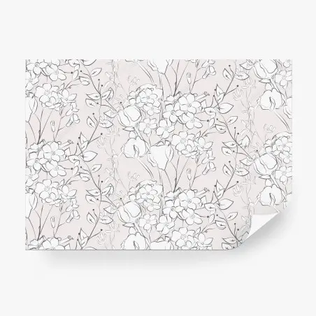 Fototapete zartes pastellblumenmuster – Pixers®