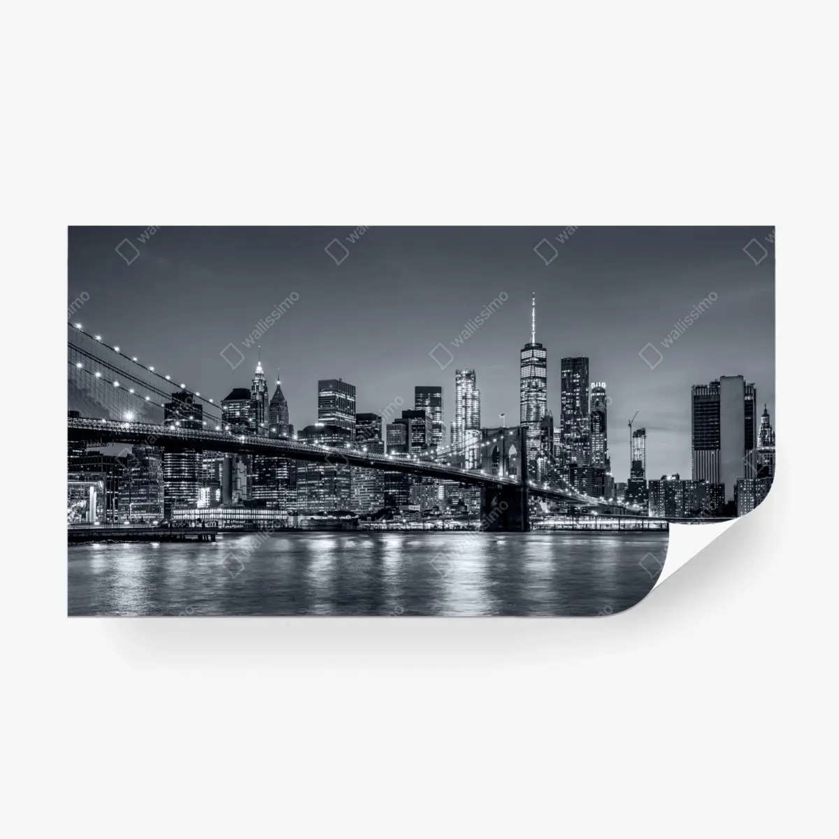 Fototapete New York skyline bei nacht – Pixers®