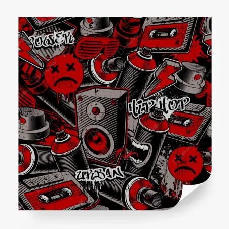 Fototapete urbanes graffiti hip hop collage – Pixers®