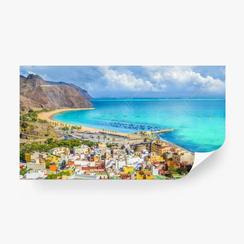 Fototapete panorama des Strandes Las Teresitas, Teneriffa