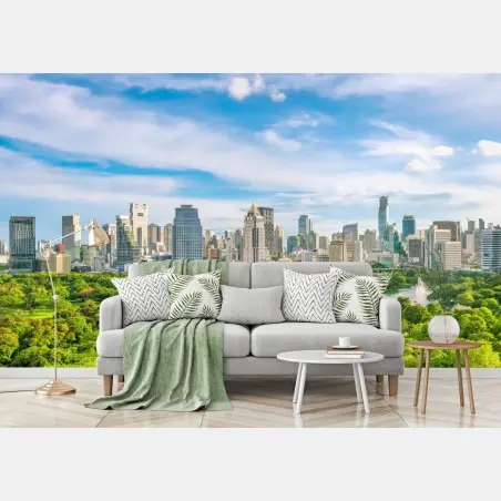Fototapete lebendige Bangkok skyline über Lumpini Park – Pixers®