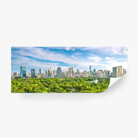 Fototapete lebendige Bangkok skyline über Lumpini Park – Pixers®