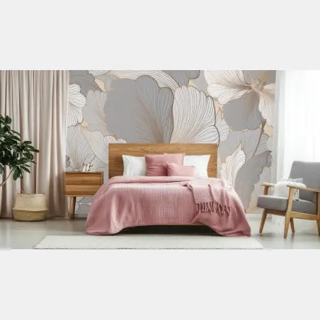 Fototapete zartes pastell blumenmuster – Pixers®
