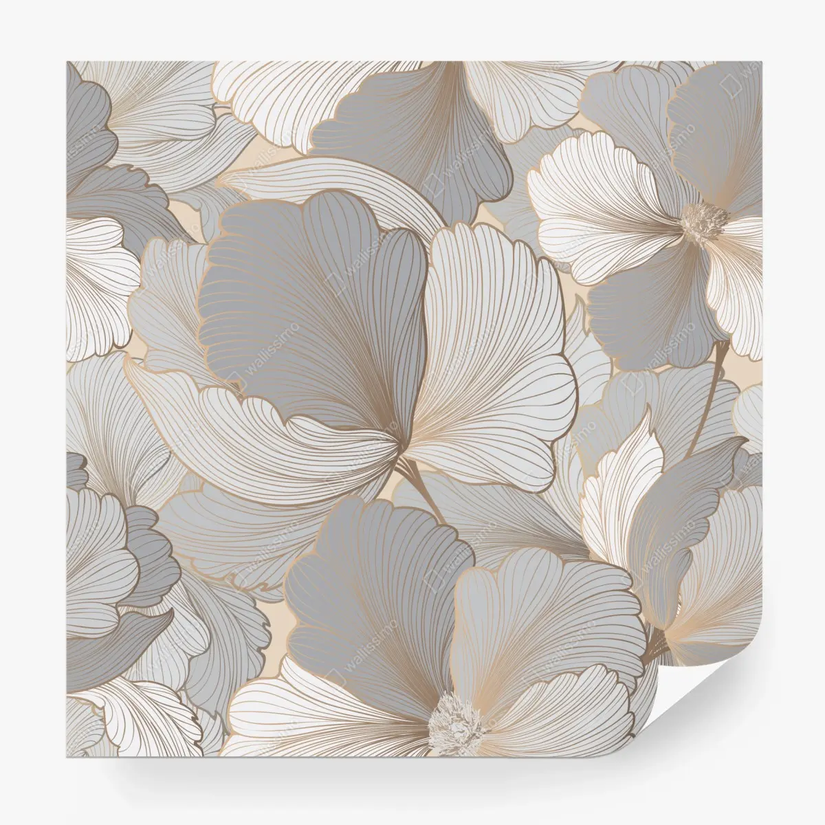 Fototapete zartes pastell blumenmuster – Pixers®