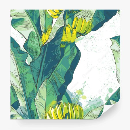 Fototapete tropische bananenblatt-illustration – Pixers®