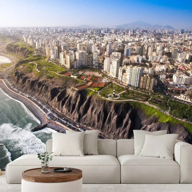 Fototapete panorama der küste Miraflores, Lima