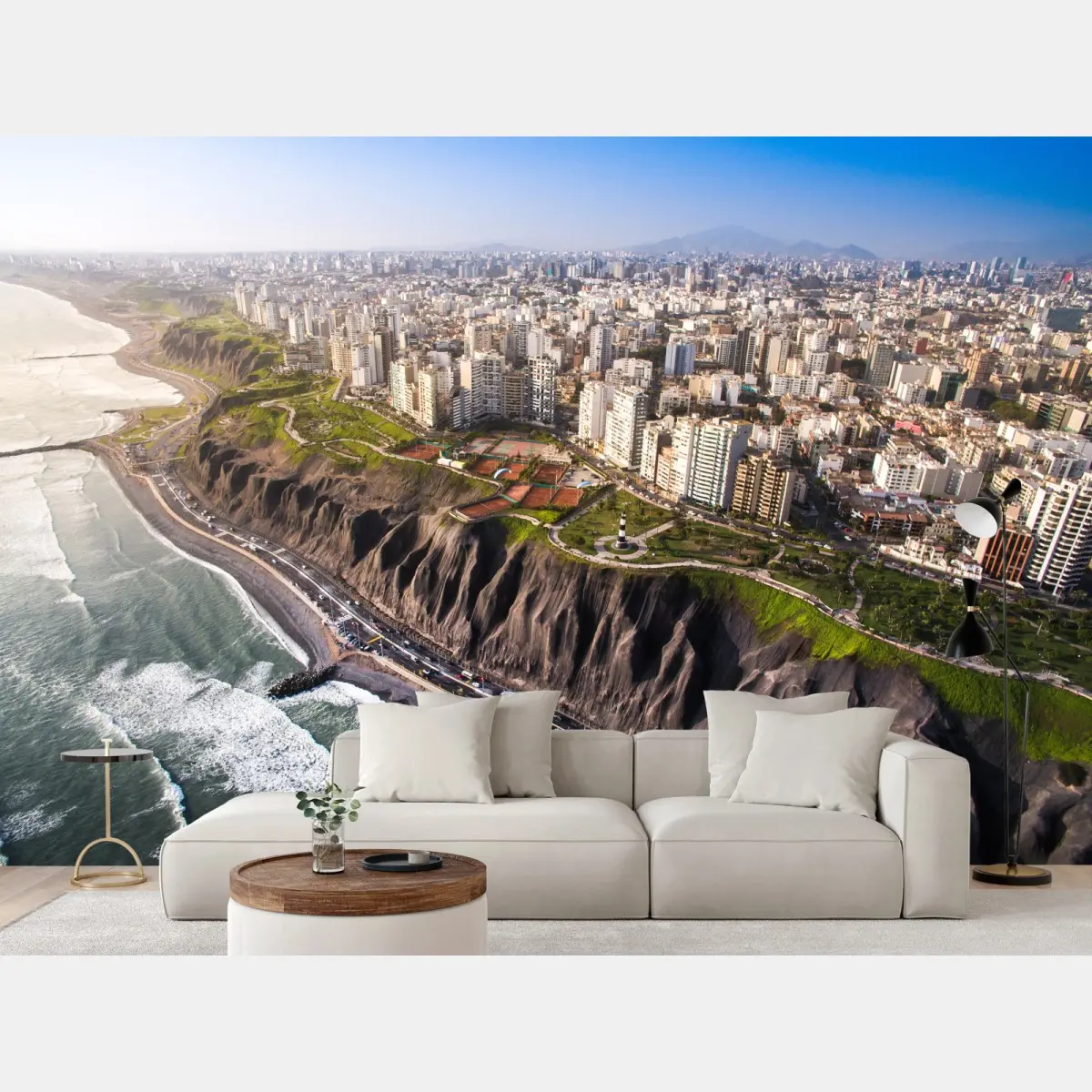 Fototapete panorama der küste Miraflores, Lima – Pixers®