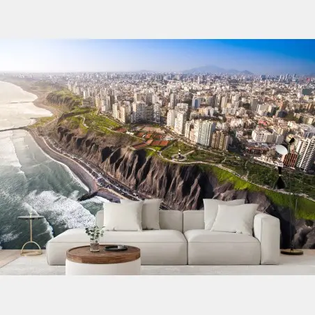 Fototapete panorama der küste Miraflores, Lima – Pixers®