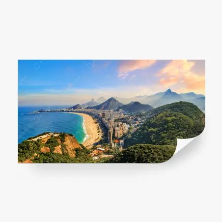 Fototapete Copacabana und Ipanema luftaufnahme panorama – Pixers®