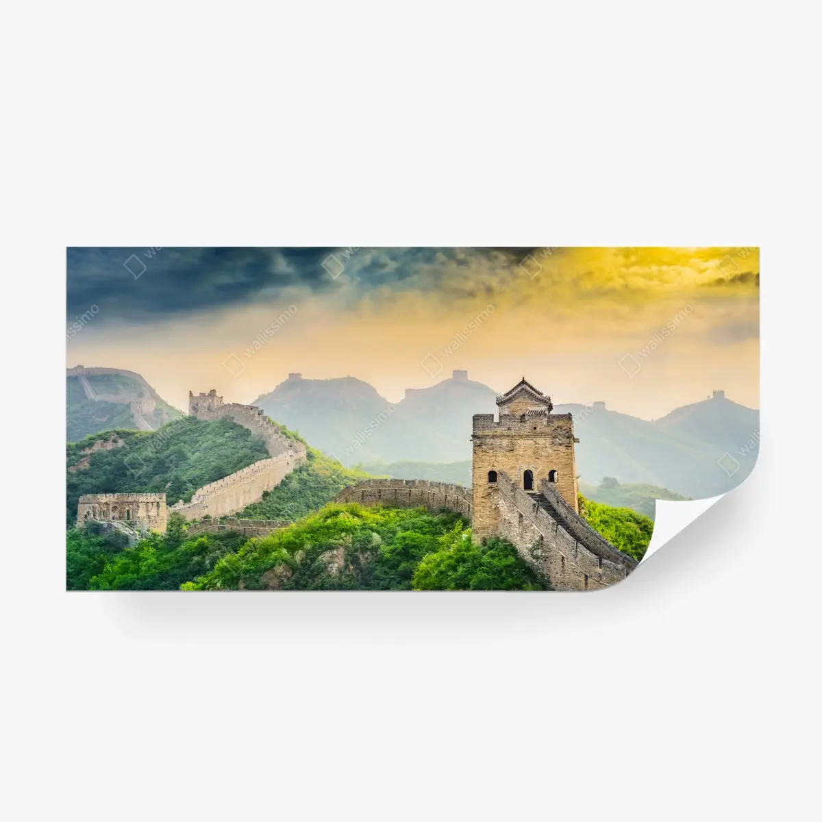 Fototapete sonnenaufgang über der Chinesischen Mauer – Pixers®