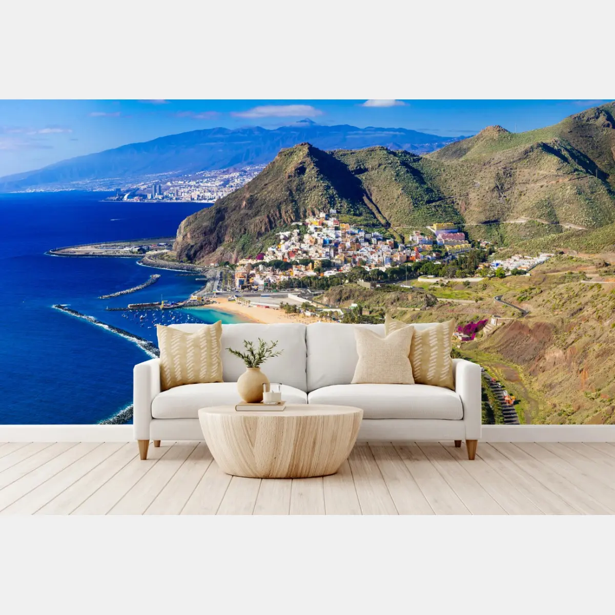 Fototapete sonnige bucht mit türkisblauem wasser – Pixers®