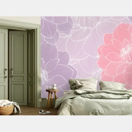 Fototapete zartes pastell blumenmuster – Pixers®