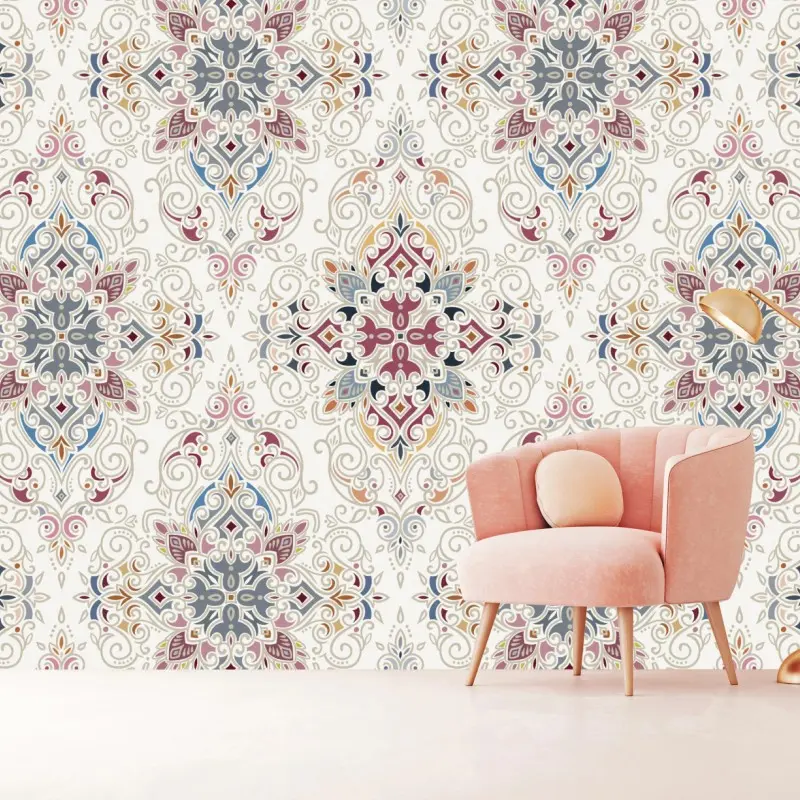 Fototapete ornamentales vintage-damastmuster
