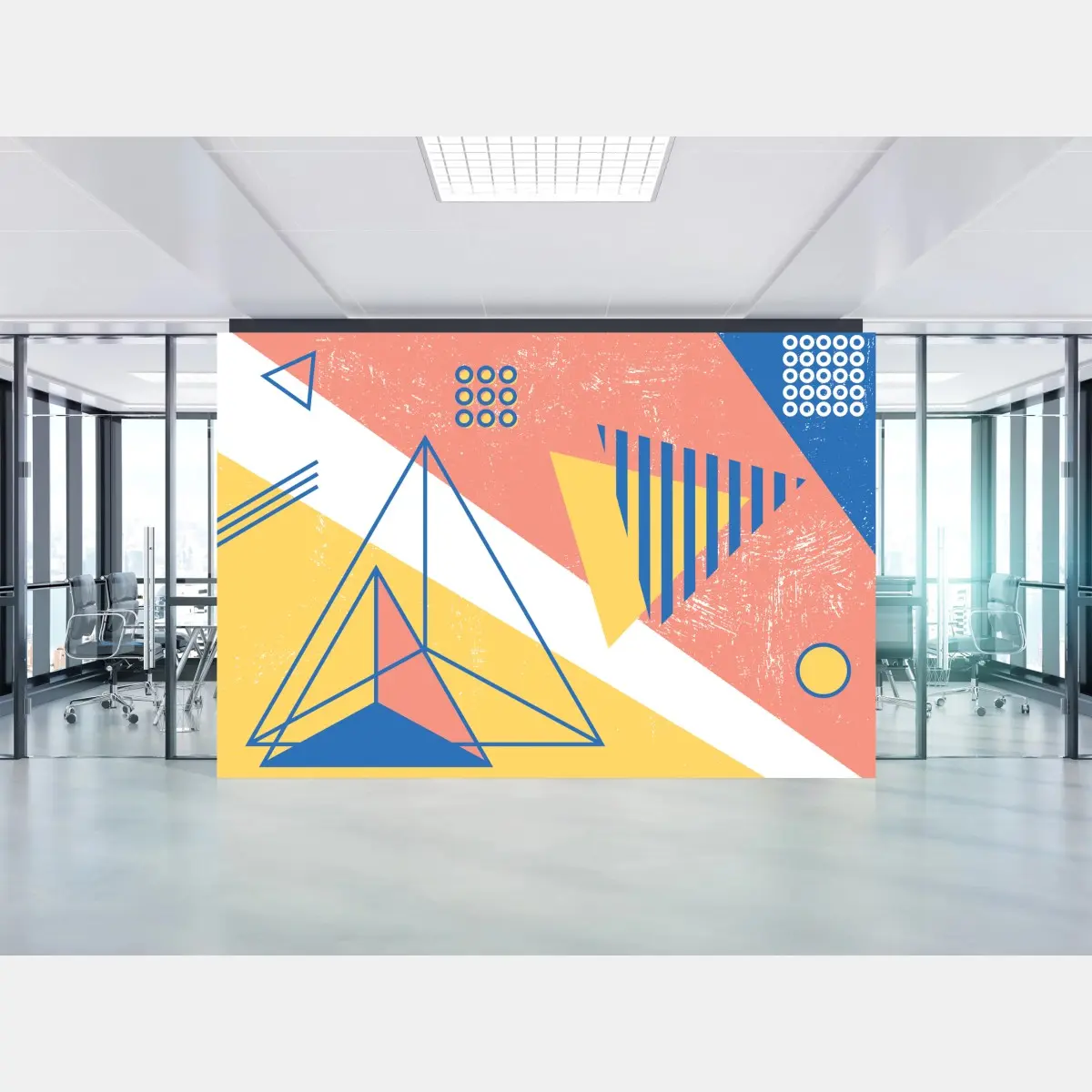 Fototapete pastellfarbene geometrische komposition – Pixers®